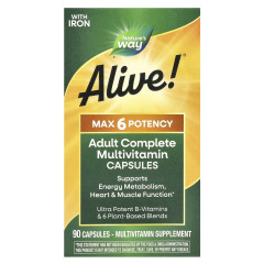 Мультивітаміни Nature's Way (Alive Max6 Daily Multi-Vitamin) 90 капсул