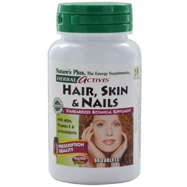 Рослинний комплекс для волосся, шкіри та нігтів Nature's Plus (Hair, Skin and Nails Herbal Actives) 60 таблеток
