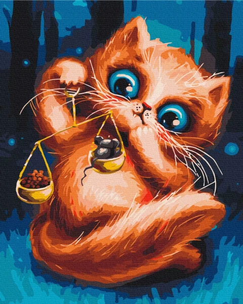 Картина за номерами Котик Терези © Маріанна Пащук 40x50 Brushme