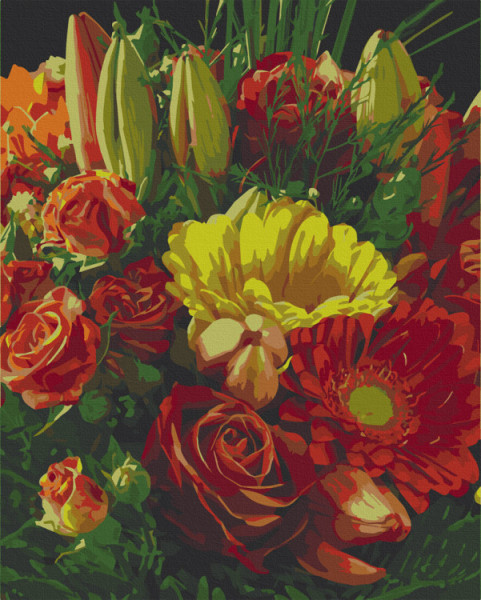 Картина за номерами Експресивний букет 40x50 см Art Craft