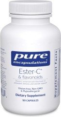 Антиоксидантна, імунна та судинна підтримка Pure Encapsulations (Ester-C &amp; Flavonoids) 90 капсул