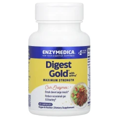 Добавка для підтримки травлення максимальна сила дії Enzymedica (Digest Gold® ATPro®) 45 капсул