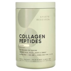 Коллагеновые пептиды Sports Research (Collagen Peptides) 480 г со вкусом ванили