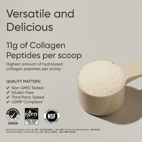 Коллагеновые пептиды Sports Research (Collagen Peptides) 480 г со вкусом ванили