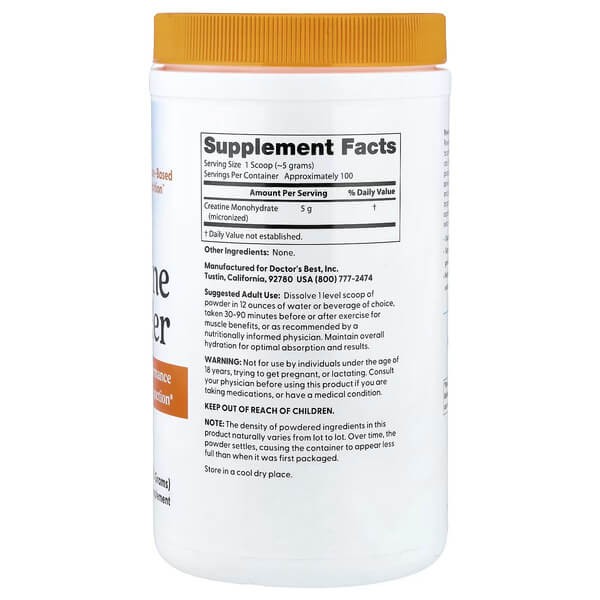 Креатин у порошку Doctor's Best (Creatine Powder) 500 г