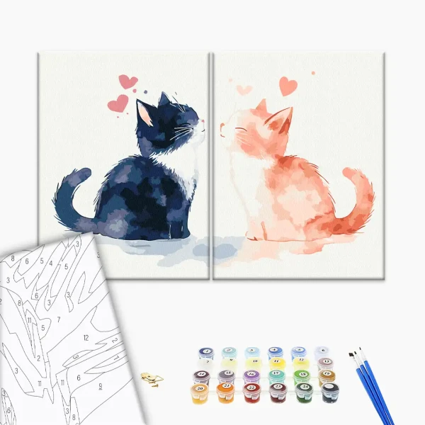 Картина за номерами Муркотіння любові  Brushme 30x40