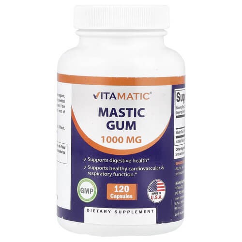 Смола смазочного дерева 1000 мг Vitamatic (Mastic Gum) 120 капсул