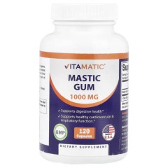 Смола смазочного дерева 1000 мг Vitamatic (Mastic Gum) 120 капсул