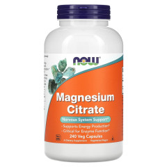 Цитрат магнію NOW Foods (Magnesium Citrate) 133 мг 240 веганських капсул