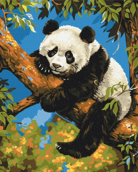Картина по номерам Ленивая панда Brushme 40x50