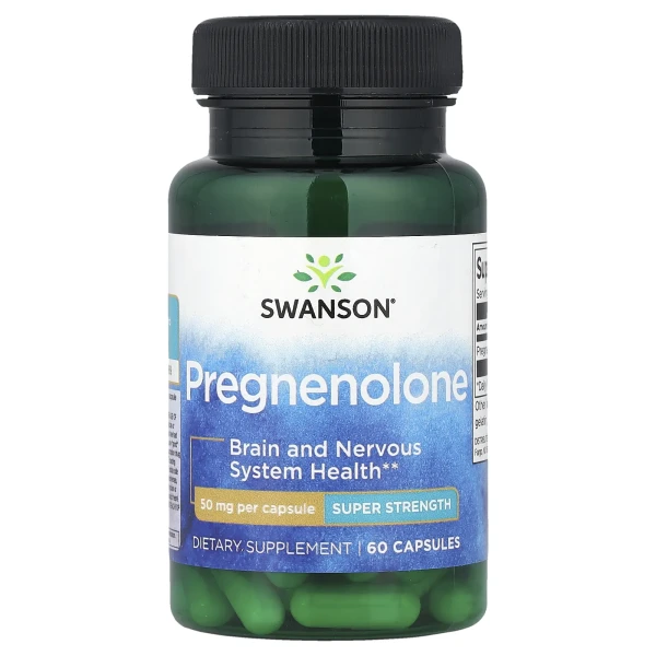 Cуперсильный Прегненолон Swanson (Pregnenolone) 50 мг 60 капсул