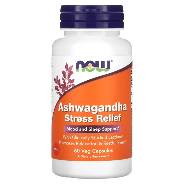 Ашвагандха для зняття стресу Now Foods (Ashwagandha Stress Relief) 60 капсул