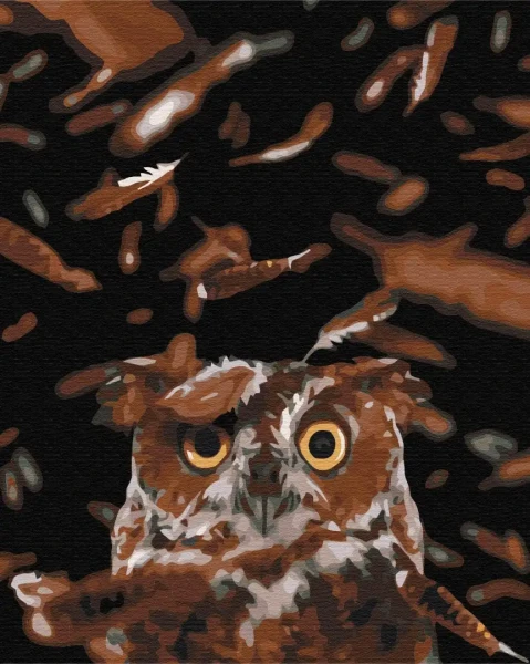 Картина за номерами Розумна сова  Brushme 40x50