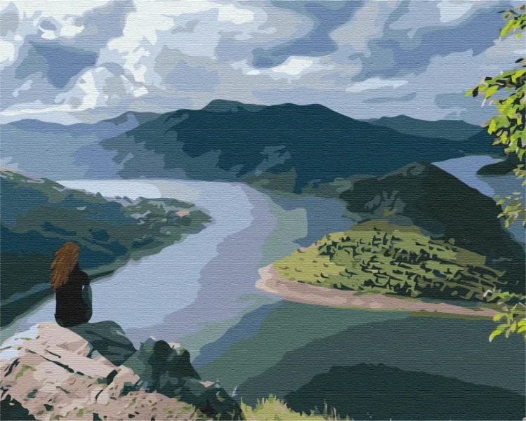 Картина за номерами Мандрівниця на краю світу Brushme 40x50