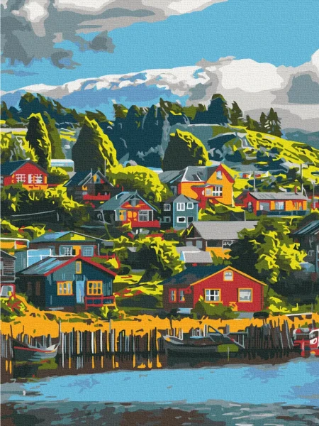 Картина за номерами Барвисте село  Brushme 30x40