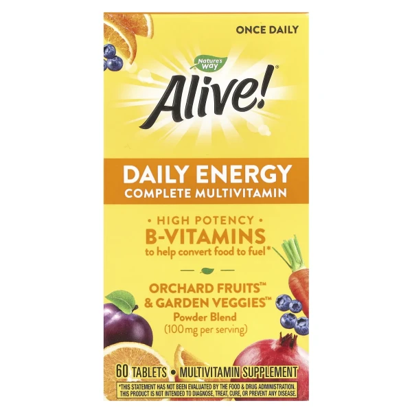 Мультивітаміни Nature's Way (Alive! Daily Energy) 60 таблеток