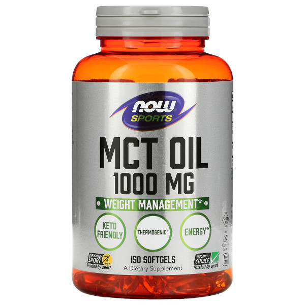 Олія МСТ Now Foods (MCT Oil) 1000 мг 150 капсул