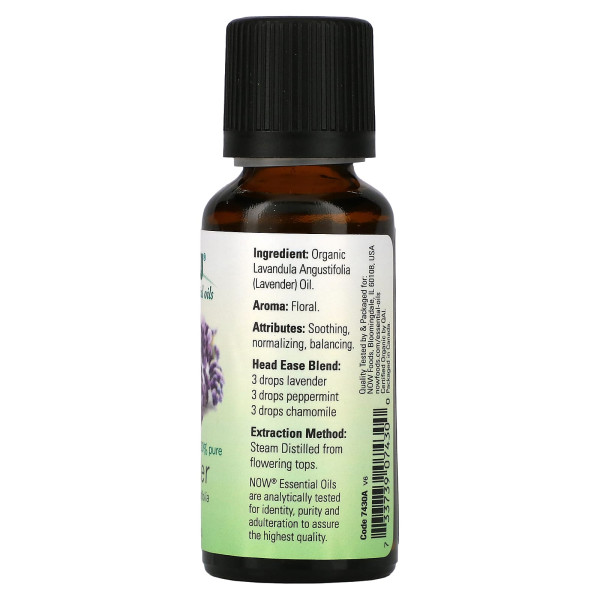 Органическое эфирное масло лаванды Now Foods (Lavender) 30 мл