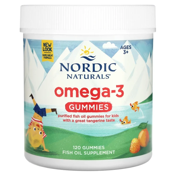 Риб'ячий жир для дітей Nordic Naturals (Nordic Omega-3 Gummies) 82 мг 120 жувальних таблеток зі смаком мандарину