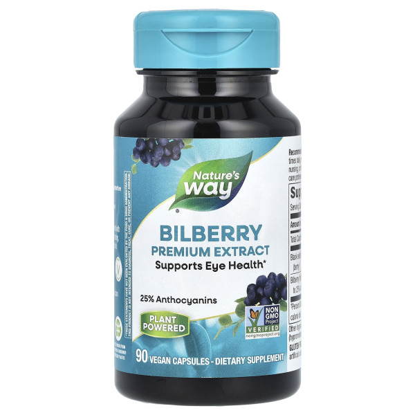 Стандартизированная черника Nature's Way (Bilberry Standardized) 90 капсул