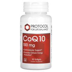 Коензим Q10 Protocol for Life Balance (CoQ10) 100 мг 90 гелевих капсул
