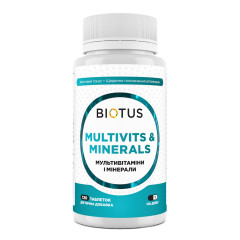 Мультивітаміни та мінерали, Multivits &amp; Minerals, Biotus, 120 таблеток
