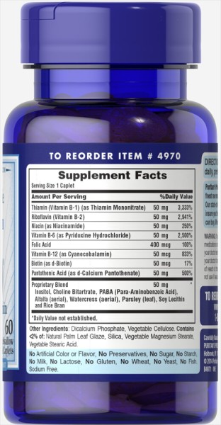 Комплекс витаминов В-50 Puritan's Pride (Vitamin B-50 Complex) 60 таблеток
