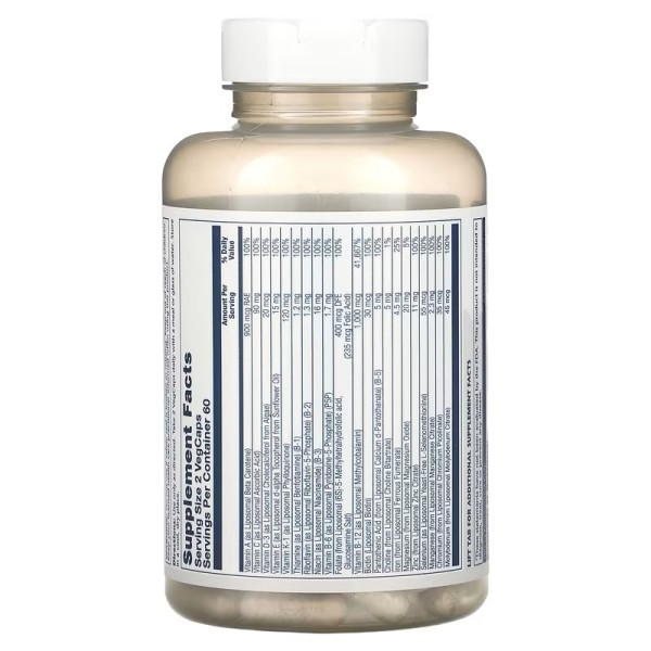 Жевательные мультивитамины для женщин 50+ Solaray (Women's 50+ Liposomal Multivitamin) 120 капсул