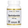 Бенфотиамин с L-лейцином 150 мг California Gold Nutrition (Benfotiamine with L-Leucine) 90 растительных капсул