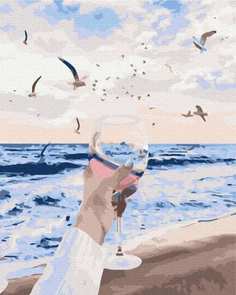Картина за номерами Море в бокалі  Brushme 48x60