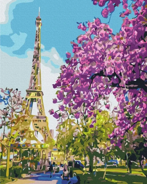 Картина за номерами В центрі Парижу  Brushme 48x60