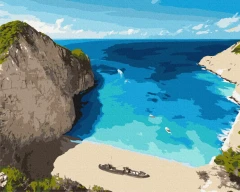 Преміум картина за номерами Блакитна лагуна Brushme 40x50