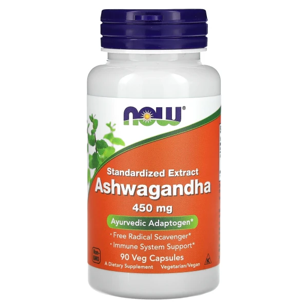 Ашвагандха екстракт кореня Now Foods (Ashwagandha) 450 мг 90 капсул