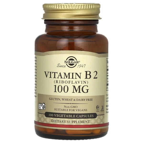 Вітамін B2 Solgar (Vitamin B2) 100 мг 100 капсул