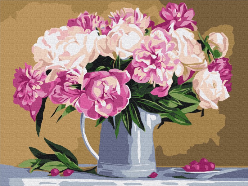 Картина по номерам Натюрморт с пионами 40x50 Brushme