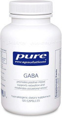 ГАМК, GABA, Pure Encapsulations, підтримка релаксації та зменшення випадкового стресу, 120 капсул