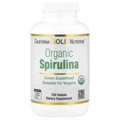 California Gold Nutrition, органічна спіруліна з фікоціаніном, хлорофілом і каротиноїдами, 720 таблеток (500 мг у таблетці)