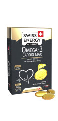 Омега-3, Omega-3 CARDIO MAX blister, Swiss Energy, підтримка серцево-судинної системи, 30 гелевих капсул