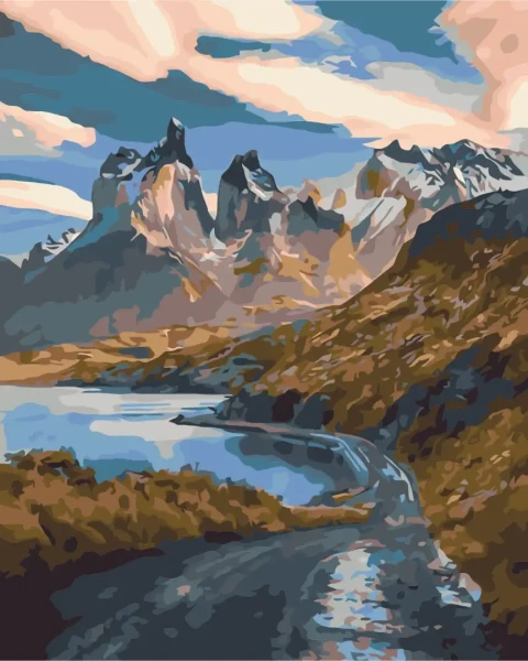 Картина за номерами Гірський серпантин  Brushme 48x60