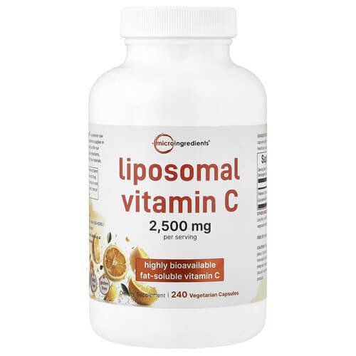 Липосомальный витамин С 625 мг Micro Ingredients (Liposomal Vitamin C) 240 растительных капсул