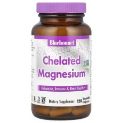 Хелатний магній Bluebonnet Nutrition (Chelated Magnesium) 120 рослинних капсул