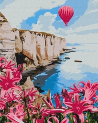 Преміум картина за номерами Рожева повітряна куля Brushme 40x50