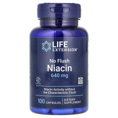 Вітамін B3 Life Extension (No Flush Niacin) 800 мг 100 капсул