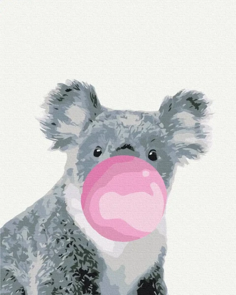 Картина за номерами Коала з бабл-гам  Brushme 48x60