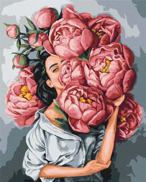 Картина за номерами В хмарі піонів © Mykhailyshyna Daria  Brushme 48x60