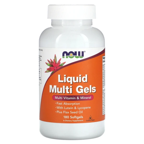 Поливитамины и мультиминералы Now Foods (Liquid Multi Gels) 180 капсул