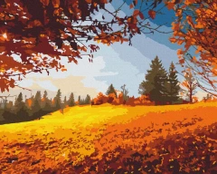Картина за номерами Осінній ліс  Brushme 48x60