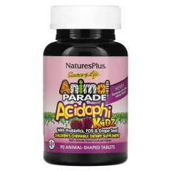 Пробіотики для дітей Nature's Plus (AcidophiKidz) 90 жувальних таблеток з ягідним смаком