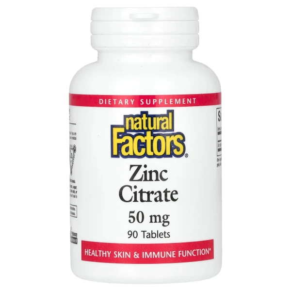 Цинк цитрат Natural Factors (Zinc Citrate) 50 мг 90 таблеток