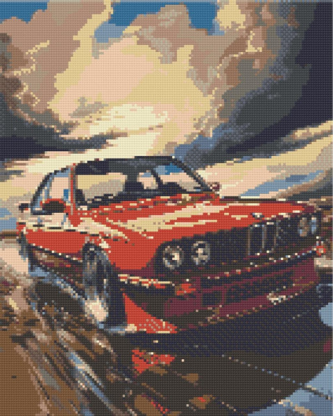 Алмазна мозаїка/вишивка Авто BMW E34 40x50 Origami
